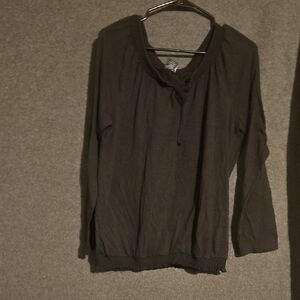 Faded Glory Women's Charcoal Long Sleeve Top